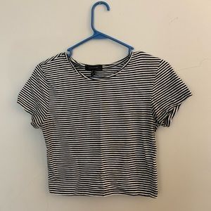 Cropped Striped Tee